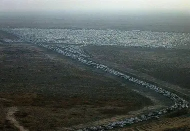 عکس/ ترافیک سنگین در مرز مهران 