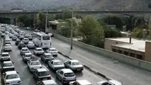 ترافیک سنگین در آزاد راه کرج-تهران