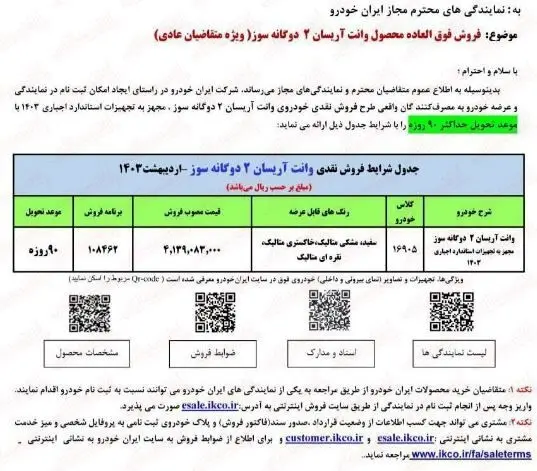 ثبت نام ایران خودرو ۱۴۰۳ بدون قرعه کشی با تحویل ۹۰ روزه