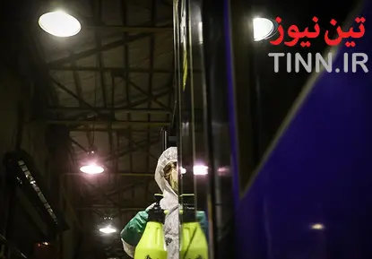 ضدعفونی و شست و شوی واگن های بی آر تی و مترو در تهران
