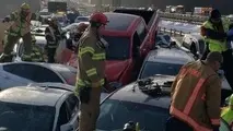 برخورد ۶۹ دستگاه خودرو در ویرجینیا آمریکا /دهها تن زخمی شدند