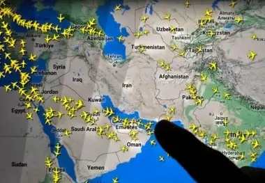 خطوط پروازی از حریم هوایی ایران، عراق، سوریه و اسرائیل عبور نمی‌ کنند

