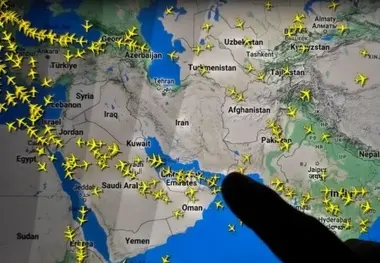 خطوط پروازی از حریم هوایی ایران، عراق، سوریه و اسرائیل عبور نمی‌ کنند
