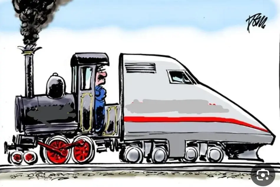 کاریکاتور راه‌ آهن سریع‌ السیر