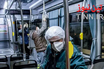 ضدعفونی و شستشوی اتوبوس های شهری اراک برای پیشگیری از کرونا