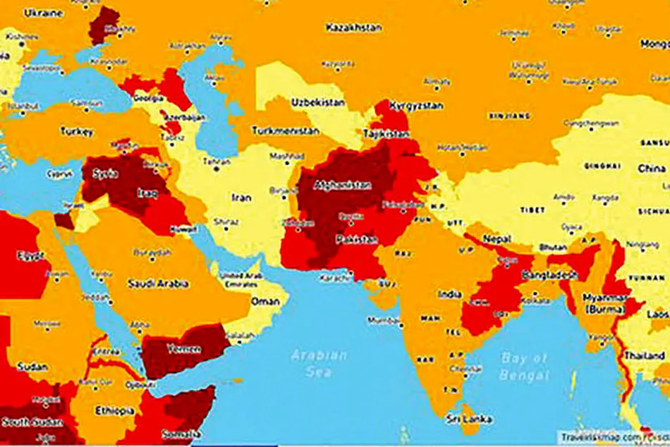 درجه امنیت ایران برای توریست‌ها 