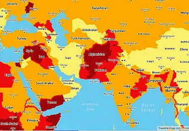 درجه امنیت ایران برای توریست‌ها 