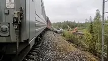 خروج قطار از ریل در روسیه