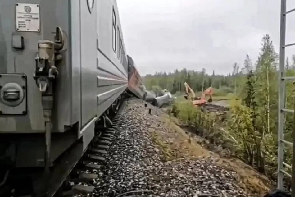 خروج قطار از ریل در روسیه