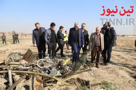 بازدید مدیر فرودگاه امام از محل سقوط هواپیمای مسافربری بویینگ ۷۳۷ متعلق به خطوط هوایی اوکراین