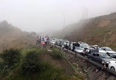 ترافیک سنگین در آزادراه پردیس- تهران و قزوین - کرج