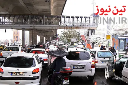 برف و ترافیک تهران