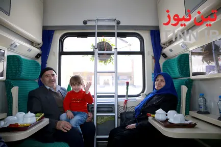 مراسم افتتاح راه آهن میانه - بستان آباد