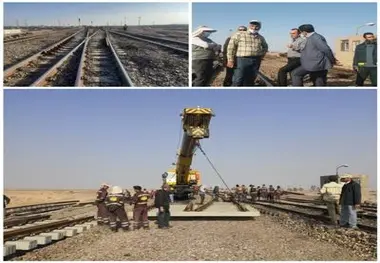 تعویض دو دستگاه سوزن در ایستگاه قطار اردکان
