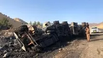 فیلم| آتش‌سوزی مرگبار یک کامیون در مرز باشماق