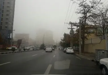 جاده‌های اردبیل مه‌آلود است