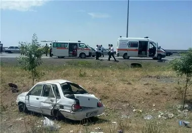 5 مصدوم بر اثر واژگونی سواری پراید در محور اسلام آبادغرب به کرمانشاه