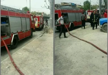 آتش سوزی در خط 2 قطار شهری مشهد