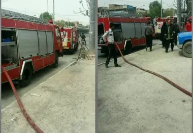 آتش سوزی در خط 2 قطار شهری مشهد