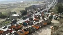 رانندگانی که بارگیری کردند مواجه با سنگ‌پراکنی شدند 