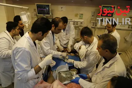 مجروحین حادثه واژگونی اتوبوس دانشگاه علوم تحقیقات