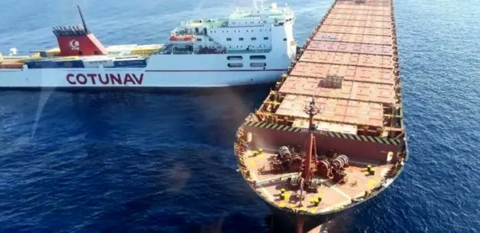 Container ship, ferry collide near Corsica