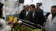 عیادت استاندار قم از مصدومان حادثه تصادف در محور قم -تهران 
