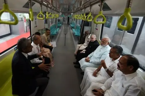  Indian prime minister inaugurates Kochi metro 