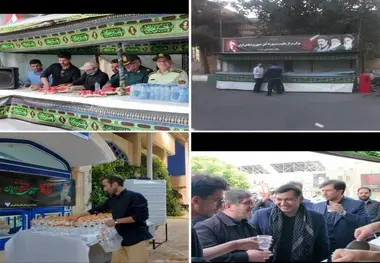 موکب شهدای راه‌آهن قم با مشارکت مردمی و شرکت‌های مسافری، میزبان عزاداران تشییع رهبر شهید 