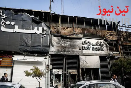 تصاویری از خرابکاری اغتشاش‌گران در تهران