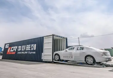 Cars delivered from China to Belgium by rail