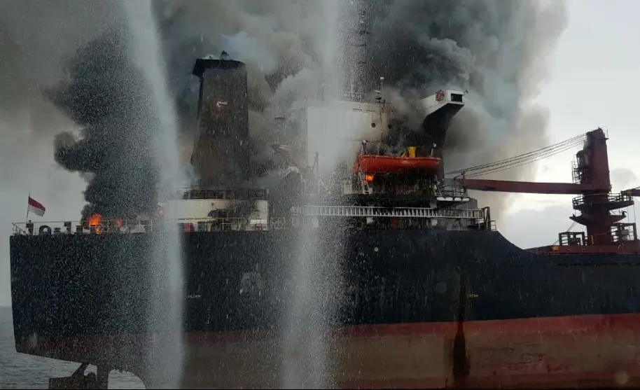 22 Evacuated from Burning Bulker off Indonesia