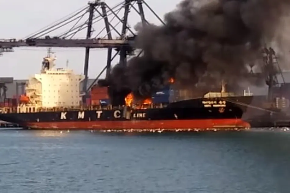 Chemical Cargo Ignites aboard Boxship in Thailand Port