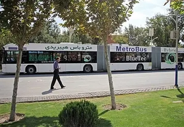 تست گرم دومین «متروباس» تهران امروز در خط خاوران - آزادی