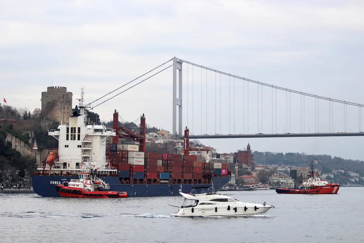 Containership Runs Aground in Bosphorus Strait