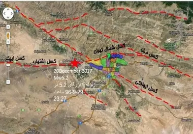 حرکات بخش مرکزی گسل مشا به گسل شمال‌تهران منتقل می‌شود