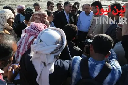 بازدید وزیر راه و شهرسازی از مناطق سیل‌زده شهرستان جاسک
