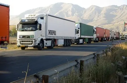 دولت گازوییل کامیون‌های ایرانی در مرز بازرگان را گران کرد