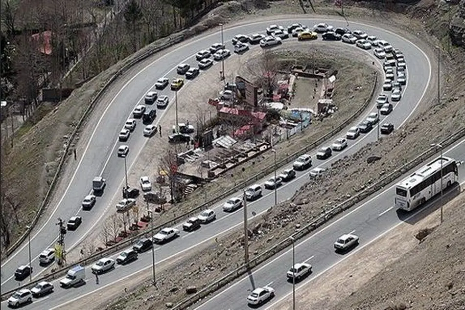 ترافیک سنگین در چالوس/ترافیک روان در هراز وفیروزکوه