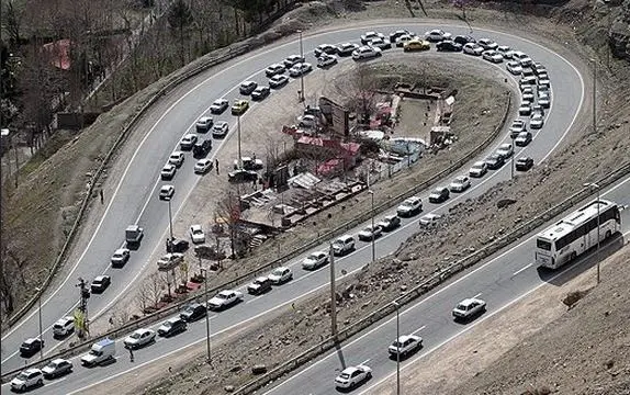 اجرای محدودیت ترافیکی در جاده کرج - چالوس 