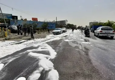 نشت بنزین در یکی از جایگاه های سوخت غرب تهران