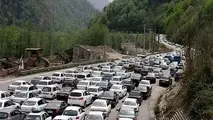 ترافیک سنگین در جاده چالوس / تردد روان در هراز