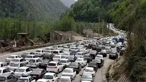 ترافیک سنگین در محور چالوس / چالوس یکطرفه شد