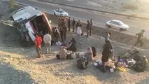اسامی مصدومان حادثه واژگونی اتوبوس یزد به بندرعباس اعلام شد