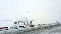 برف و باران در ایران، پروازهای مهرآباد را زمین‌ گیر کرد
