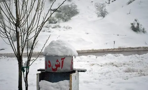 بارش برف در گردنه حیران