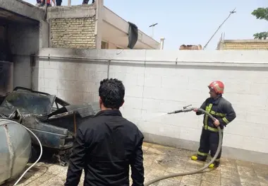 انفجار خودرو در دزفول به علت نشت ال پی جی