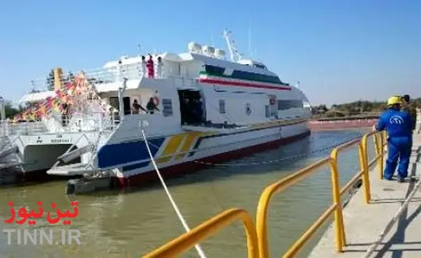 کشتی کاتاماران شرکت کشتی سازی اروندان در خرمشهر به آب انداخته شد