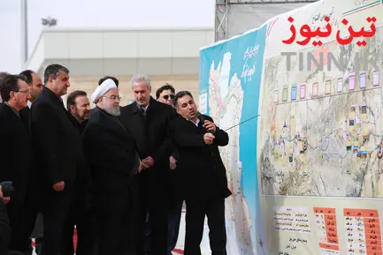 مراسم افتتاح راه آهن میانه - بستان آباد