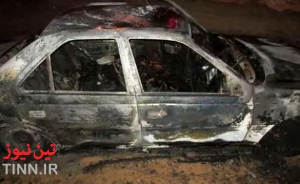 سانحه رانندگی در شهرستان نیر؛ راننده پژو در آتش سوخت